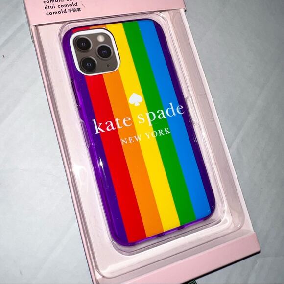 Kate Spade Rainbow Stripe iPhone 11 Pro Case - Picture 3 of 4